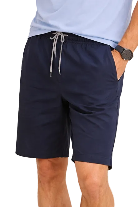 Pantalón corto de lino marino