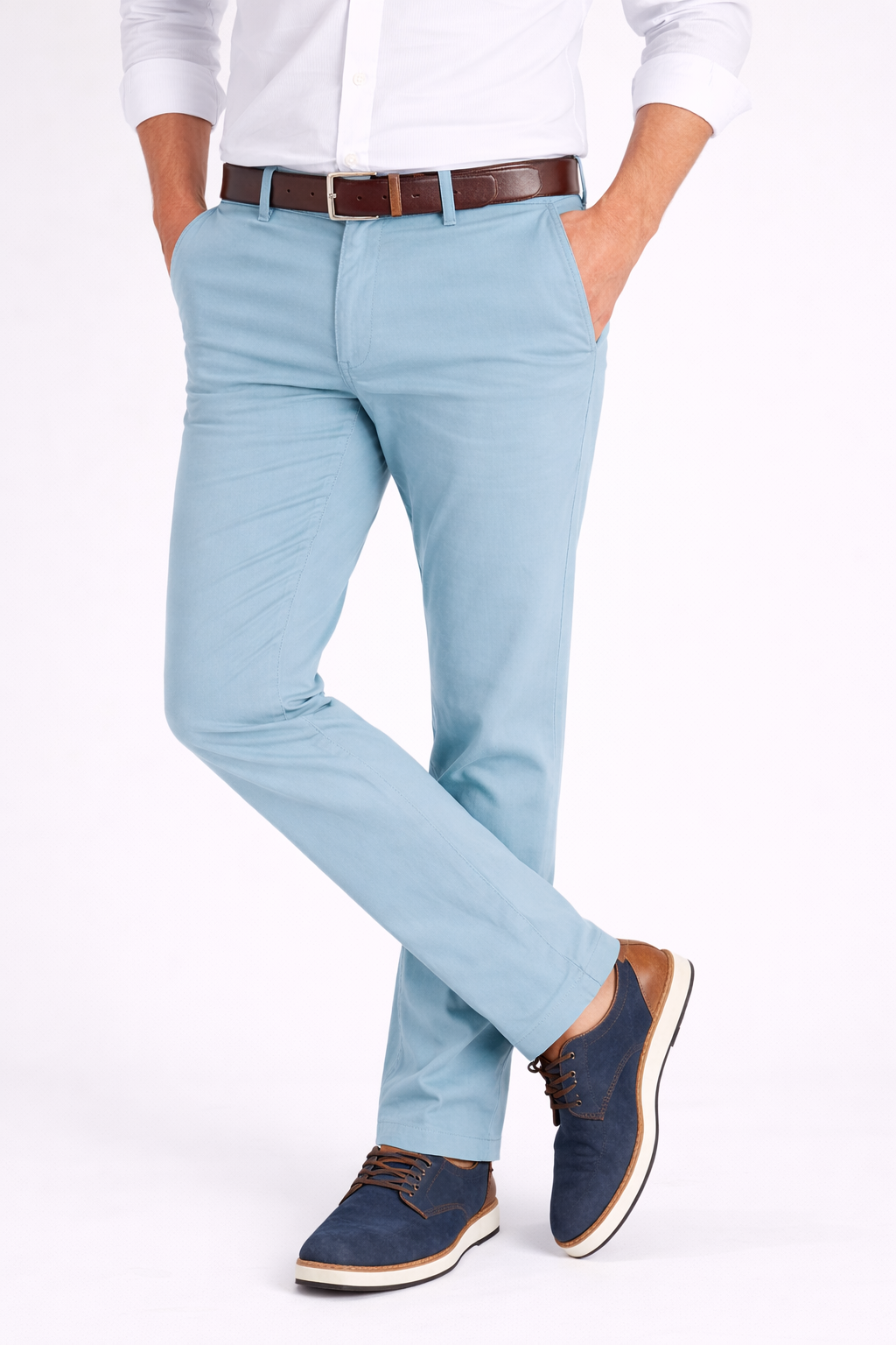 Pantalón chino modelo "Docke" celeste