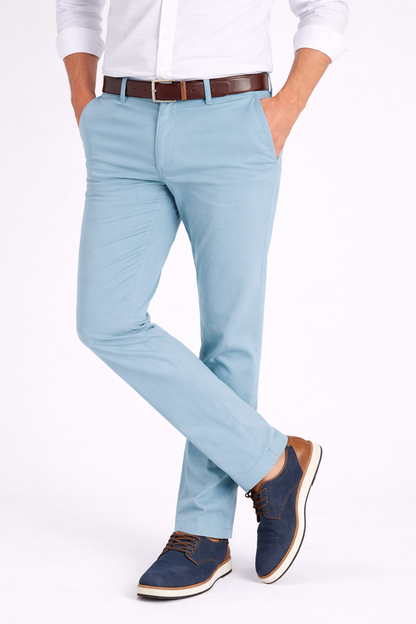 Pantalón chino modelo "Docke" celeste