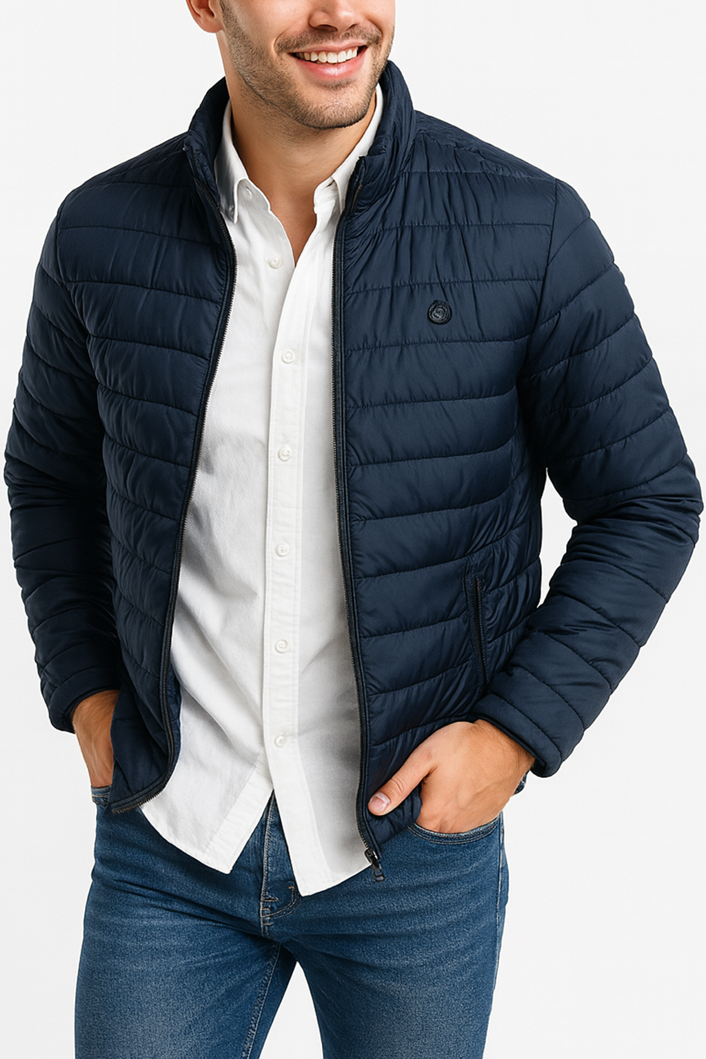 Chaqueta acolchada marino