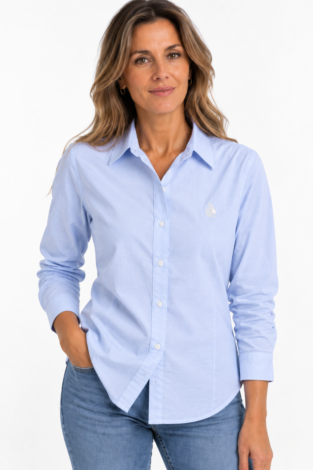 Camisa de mujer celeste