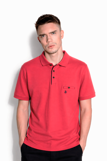 Polo punto liso Rojo Coral