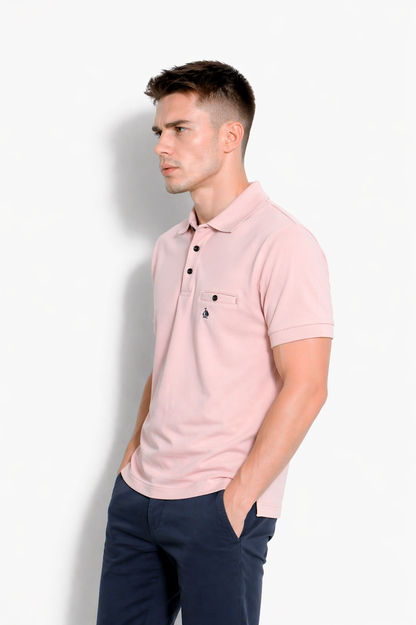 Polo punto liso Rosa Palo
