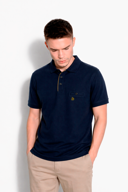 Polo punto liso Azul Marino