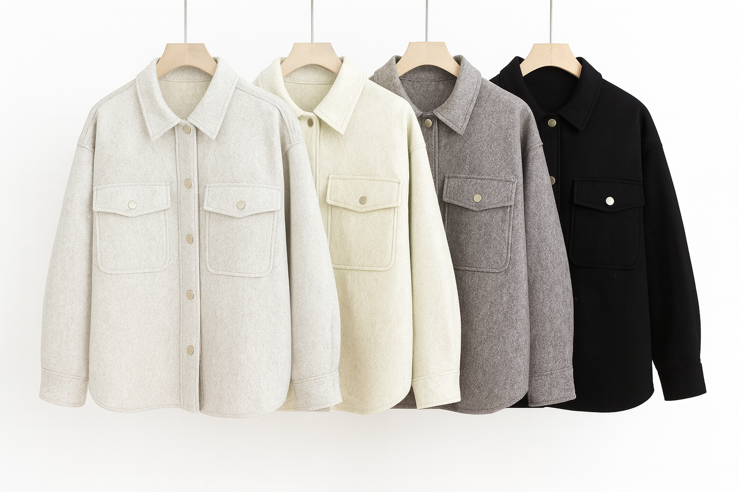 Chaqueta tipo sobrecamisa de paño
