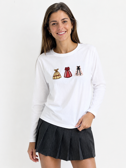 Camiseta manga larga "vestidos"