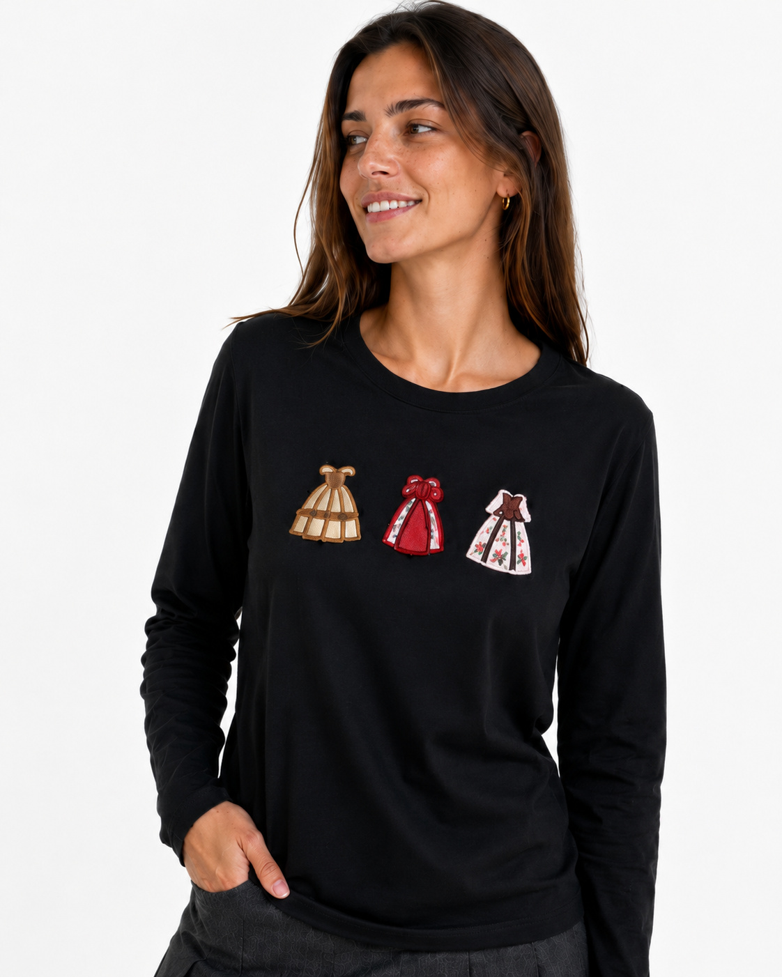Camiseta manga larga "vestidos"