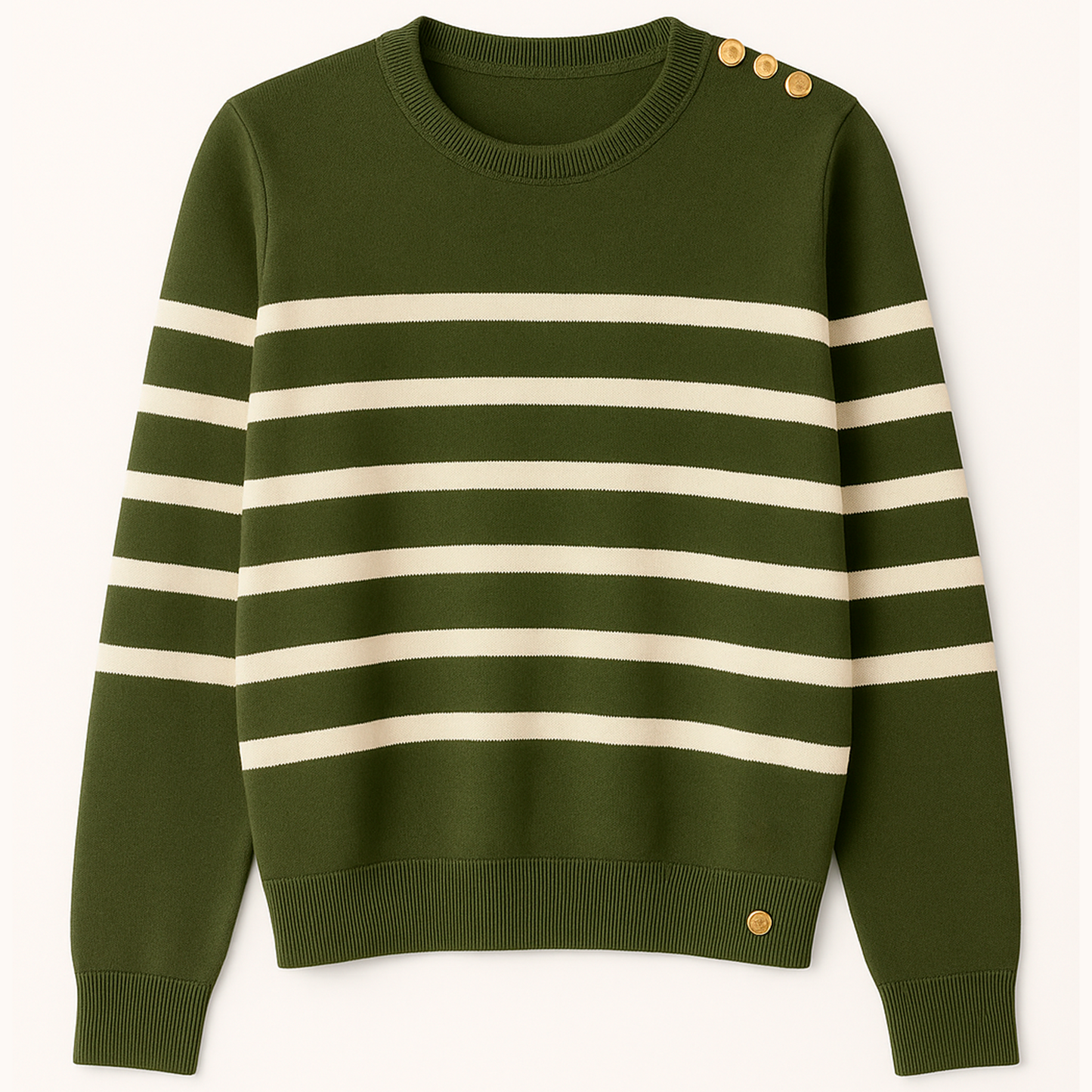 Jersey a rayas botones en hombro