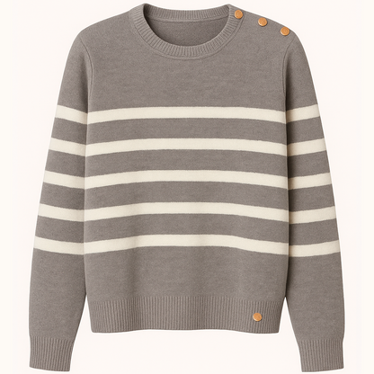 Jersey a rayas botones en hombro