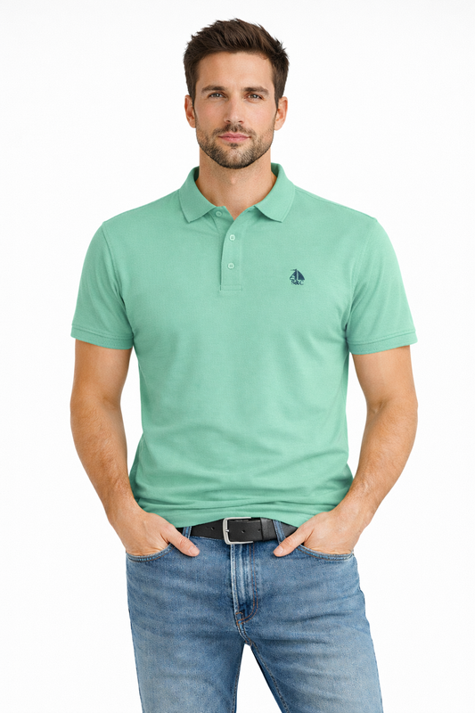 Polo Basic "Garroc" manga corta Verde menta
