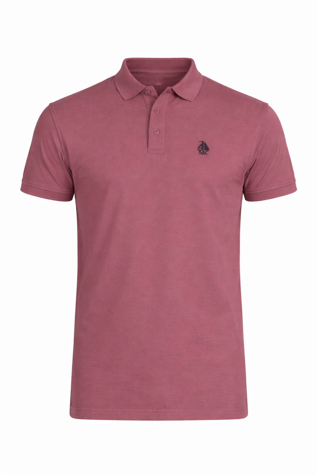 Polo Basic "Garroc" manga corta Vino