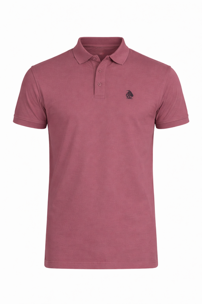 Polo Basic "Garroc" manga corta Vino