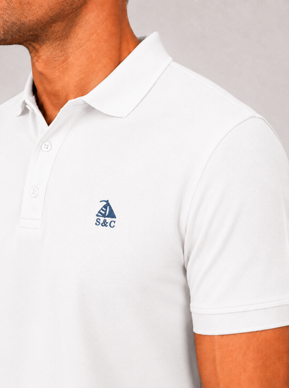 Polo Basic "Garroc" manga corta Blanco