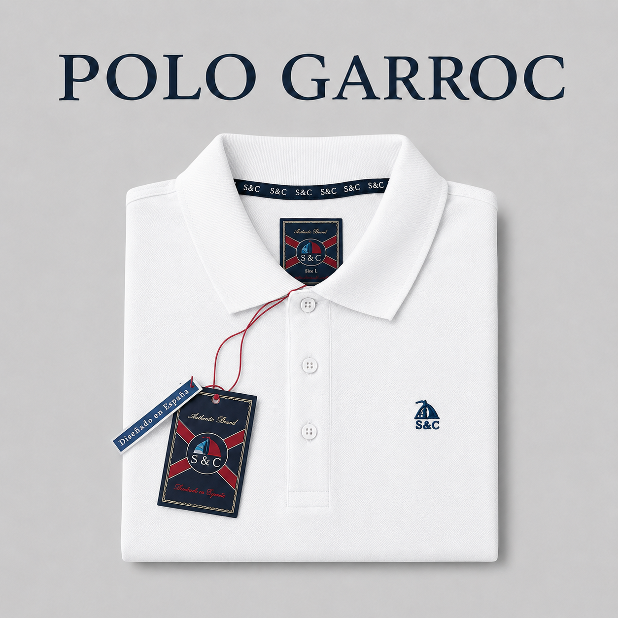 Polo Basic "Garroc" manga corta Blanco