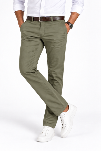 Pantalón chino modelo "Docke" verde kaki
