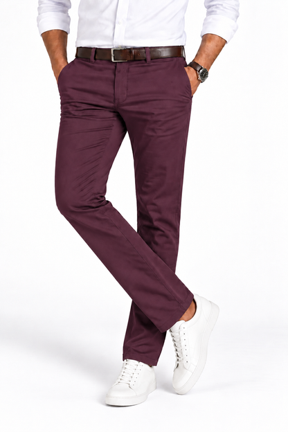 Pantalón chino modelo "Docke" berenjena
