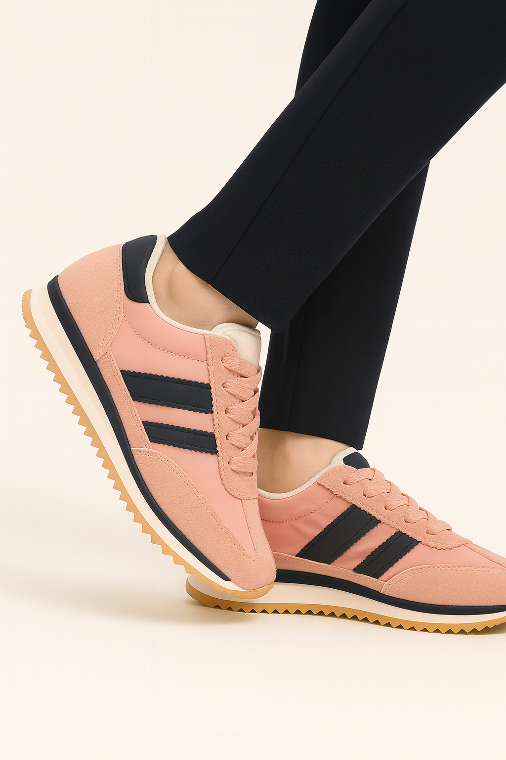 Deportivas rosas y marino