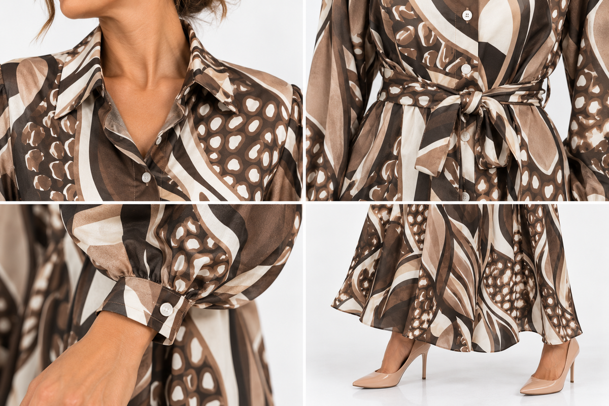 Vestido estampado geométrico