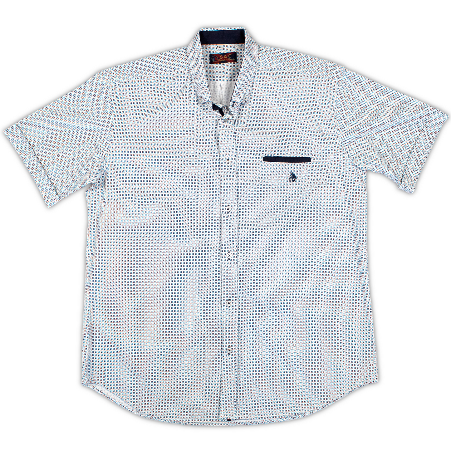Conjunto camisa estampado marino con bermudas marino