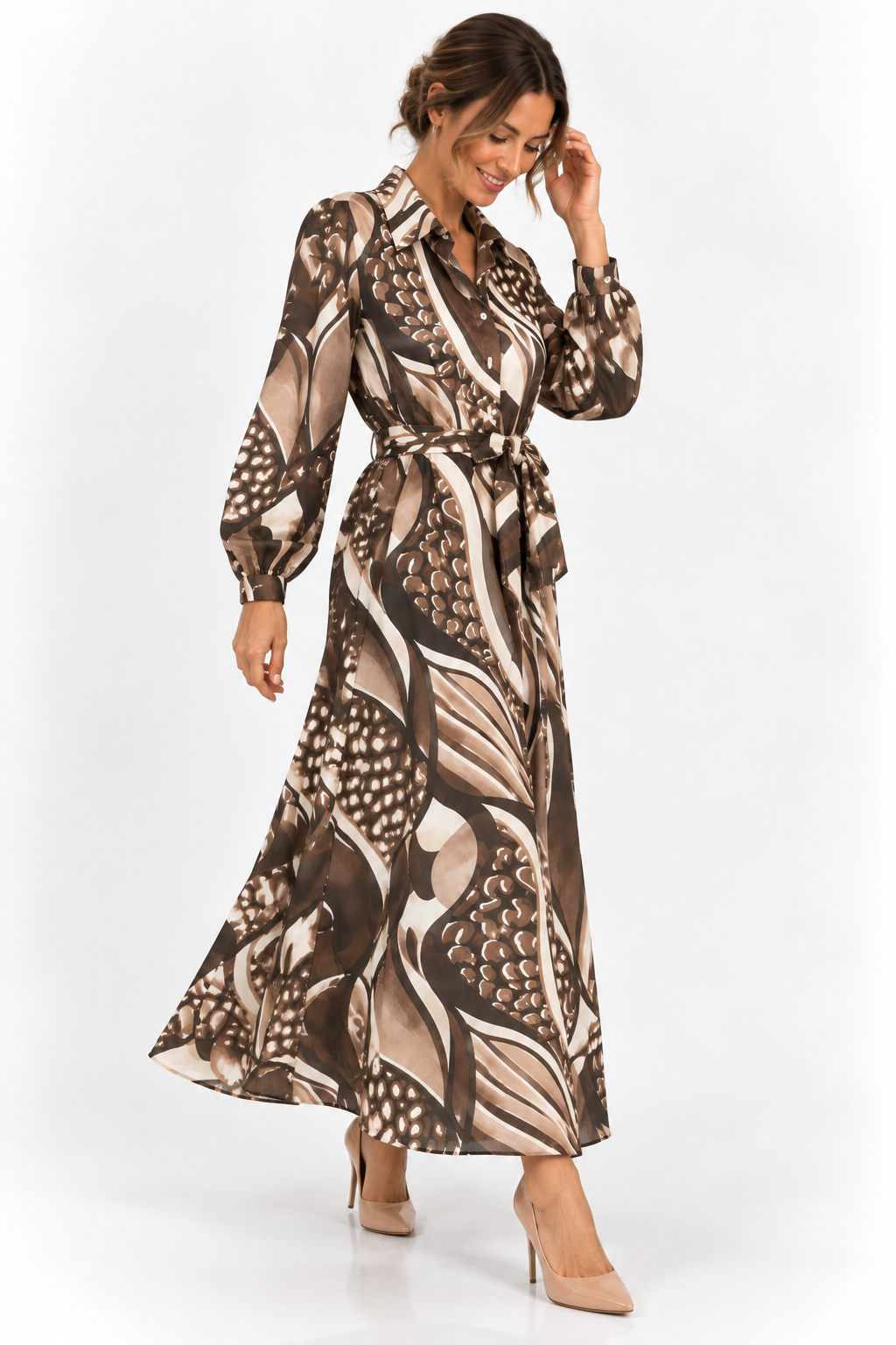 Vestido estampado geométrico