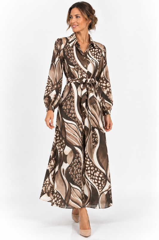 Vestido estampado geométrico
