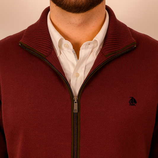 Chaqueta cerrojillo granate