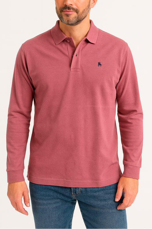 Polo Premium de manga larga grape