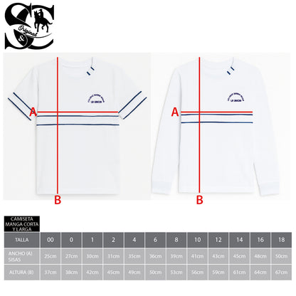 Camiseta unisex blanca manga larga
