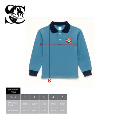 Sudadera unisex tipo polo