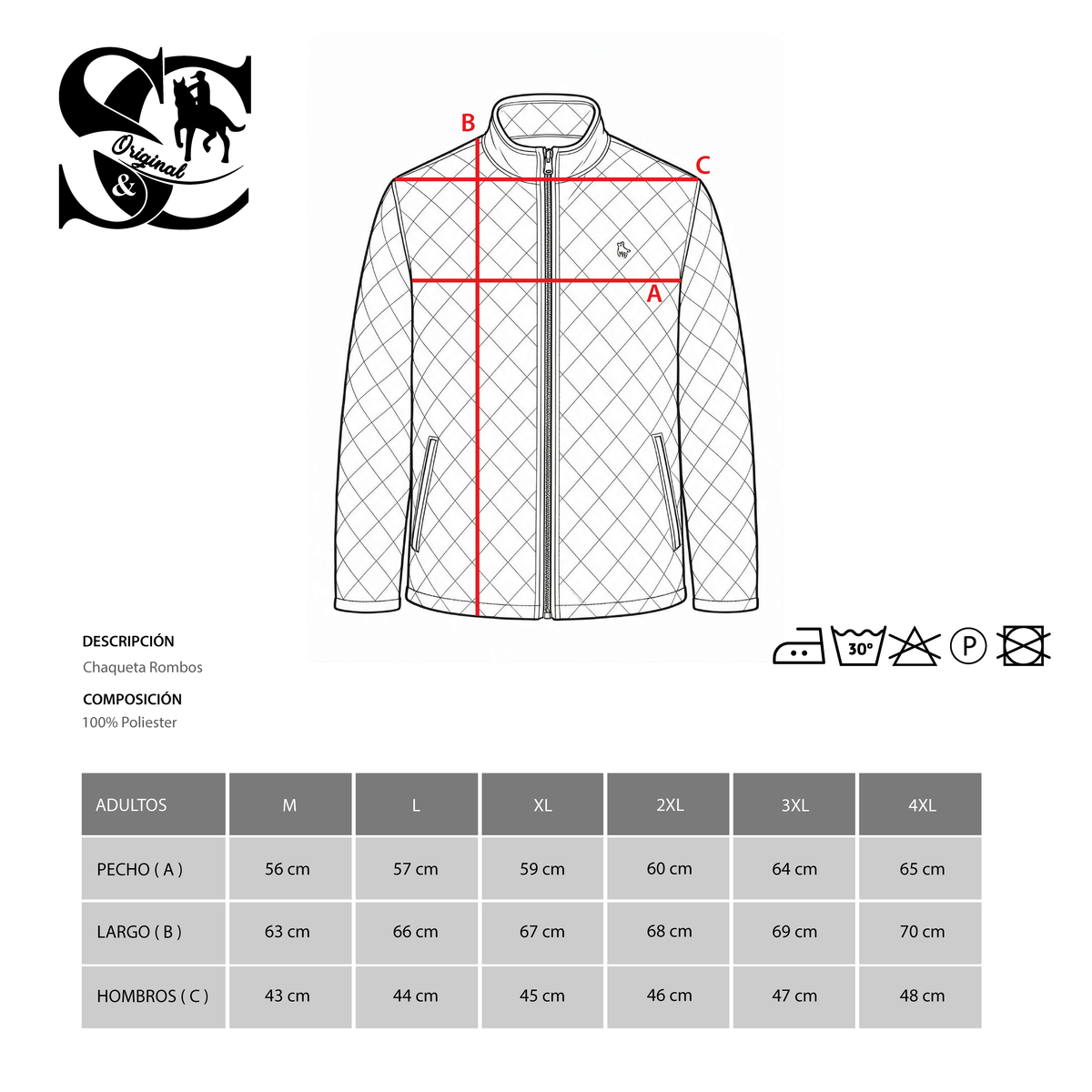 Chaqueta rombos Marrón