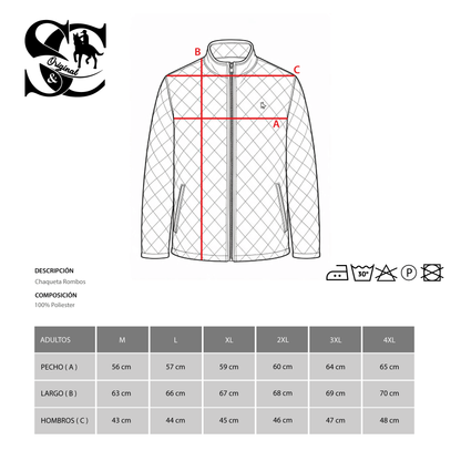 Chaqueta rombos Beige