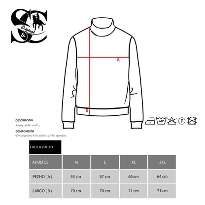 Jersey de hombre cuello vuelto básico negro