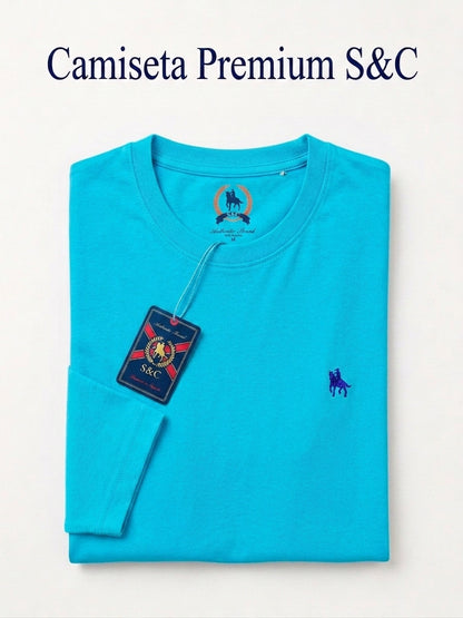 Camiseta Manga Larga Turquesa