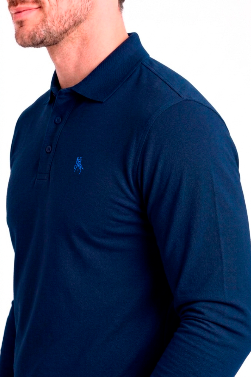 Polo Premium de manga larga navy