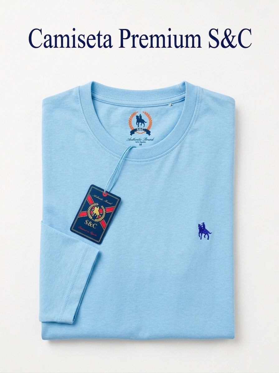 Camiseta Manga Larga Celeste