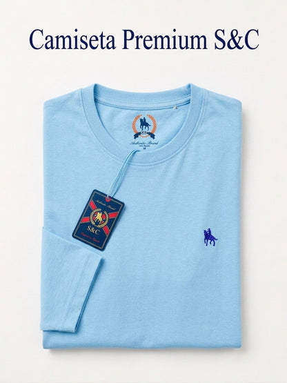 Camiseta Manga Larga Celeste