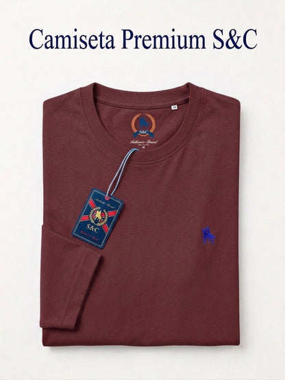 Camiseta Manga Larga Granate
