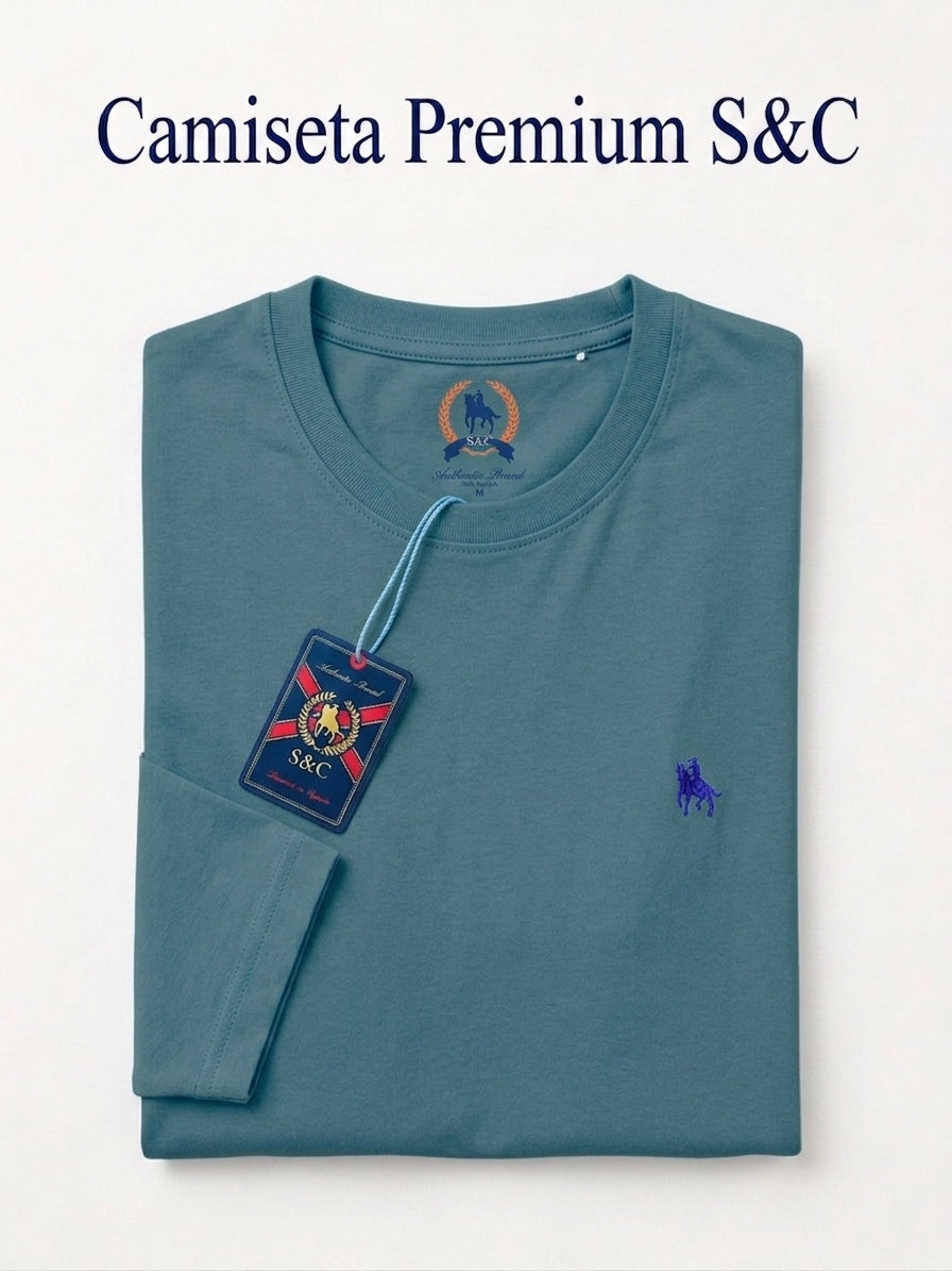 Camiseta Manga Larga Azul Tormenta