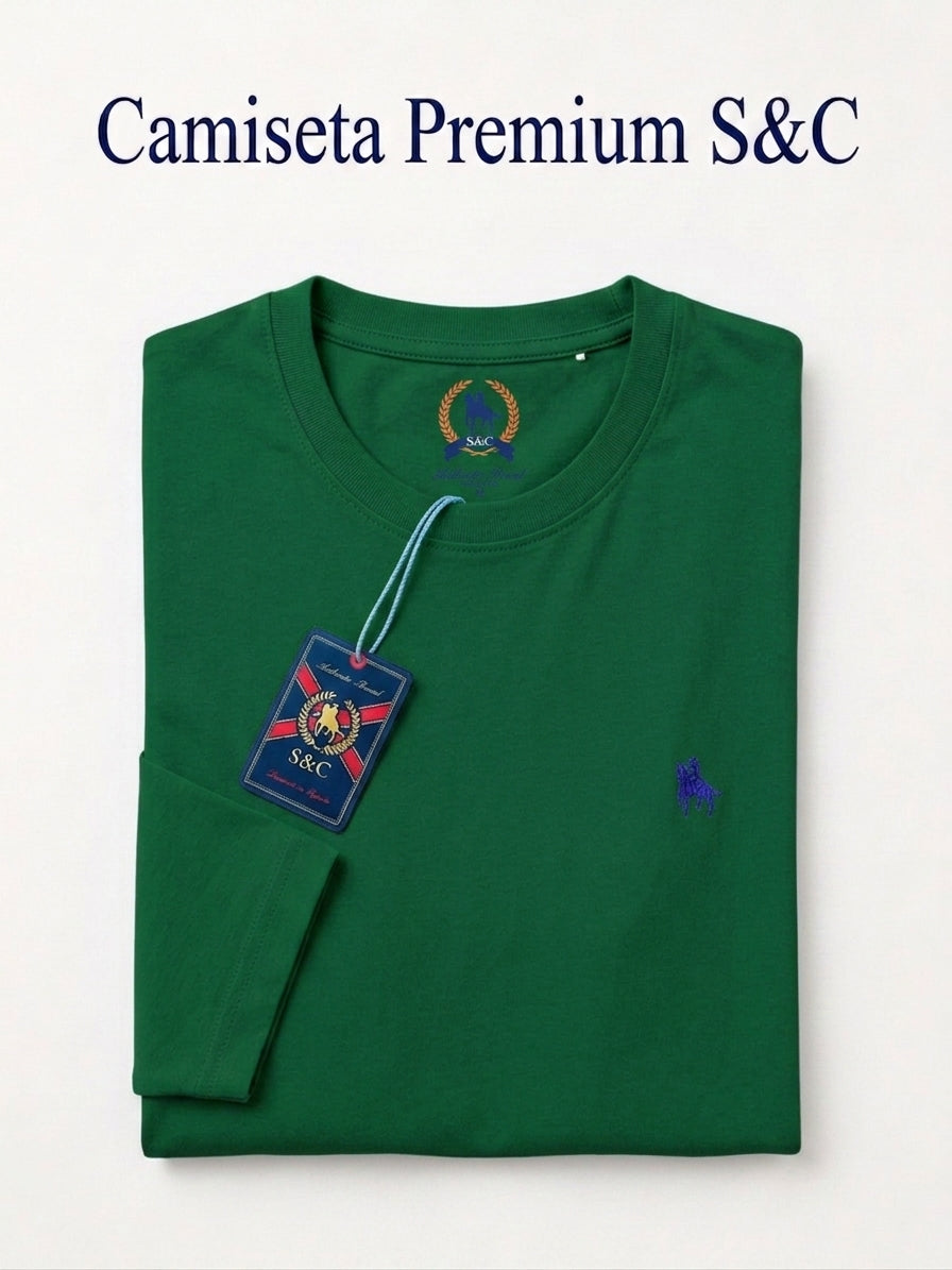 Camiseta Manga Larga Verde Botella