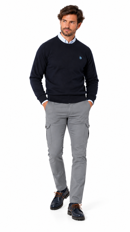 Pantalón chino Cargo Gris Acero
