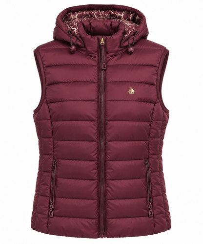 Chaleco Mujer acolchado reversible vino