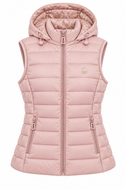Chaleco Mujer acolchado reversible rosa