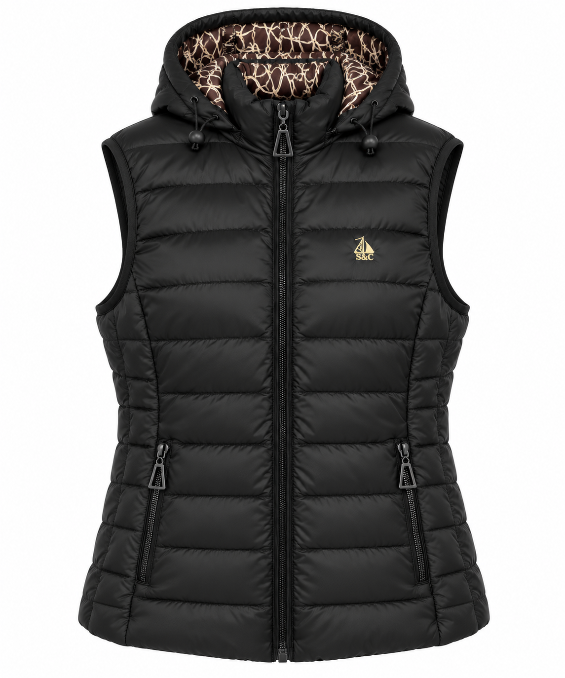 Chaleco Mujer acolchado reversible negro