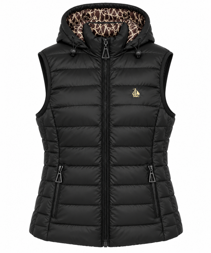 Chaleco Mujer acolchado reversible negro