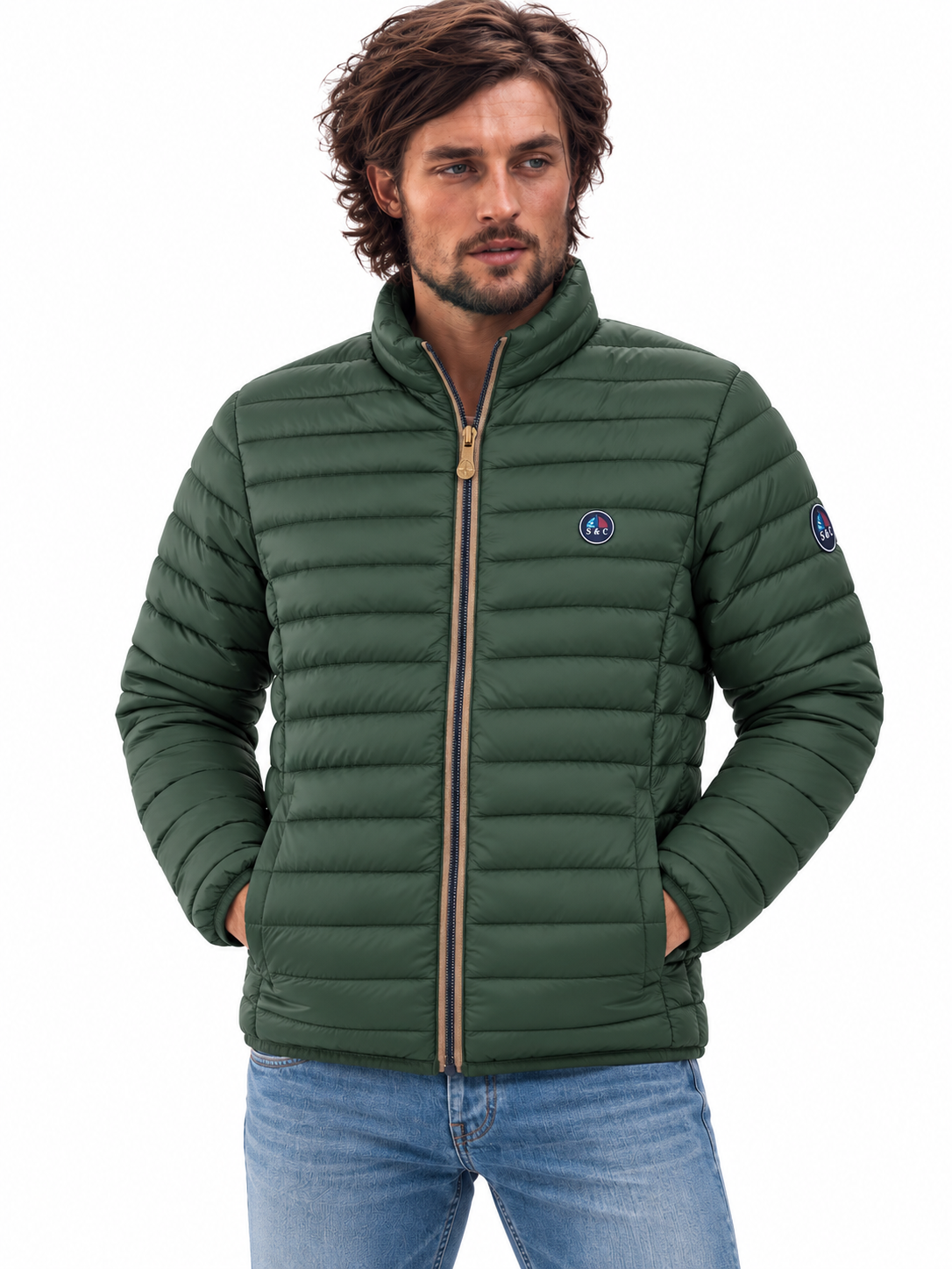 Chaqueta LETUR acolchada de hombre Verde Botella