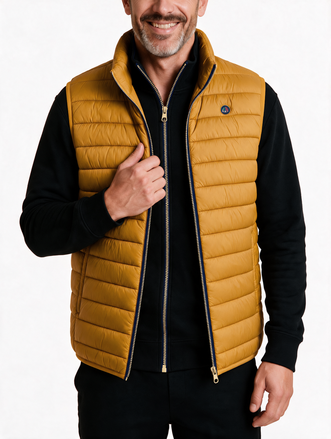 Chaleco LETUR acolchado de hombre Mostaza