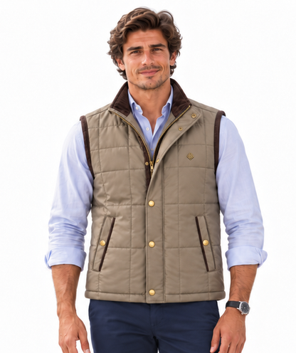 Chaleco Lino Clemente Tajo Beige