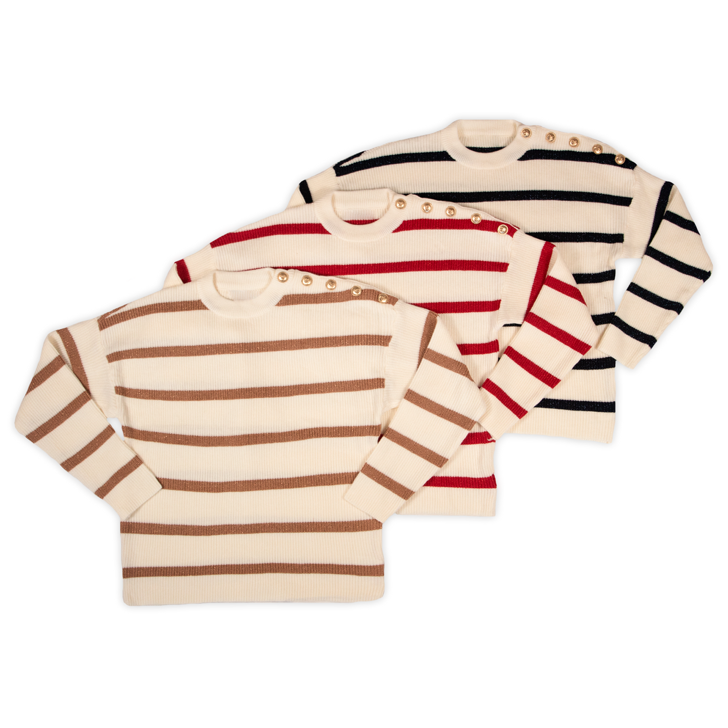 Conjunto Mujer Jersey Rayas y Pantalón