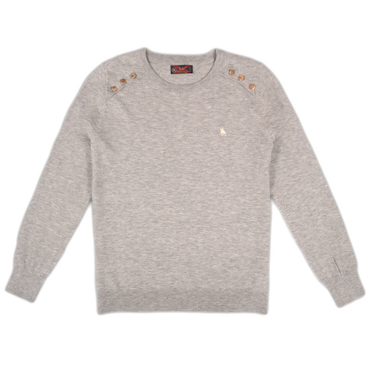 Jersey de Mujer Gris Chapas