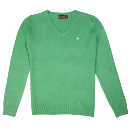 Jersey Mujer Cuello Pico Verde